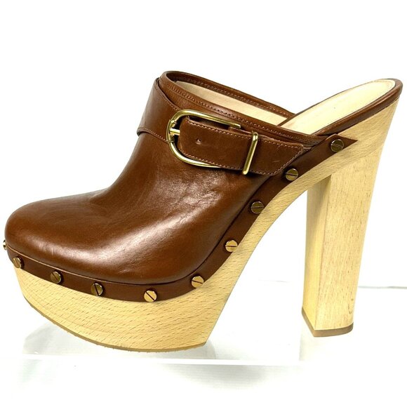 Veronica Beard Alek Womens Size 10 M Platform Clog Mule Brown Boho Chunky Retro - Picture 8 of 16